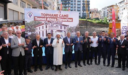 Tophane Mahallesi Camii’nin temeli dualarla atıldı