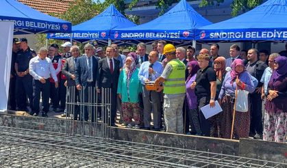 Sındırgı Çelebiler Mahallesi Camii'nin temeli atıldı