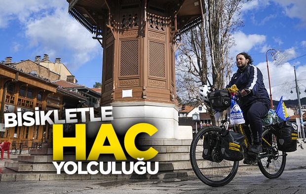 Almanya'dan bisikletle yola çıkan Türk genci hac yolculuğunda