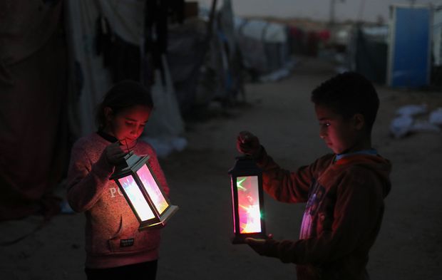 Filistin'deki çadırlarda ramazan heyecanı