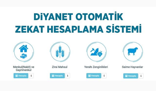 Diyanet zekât hesaplama sistemi