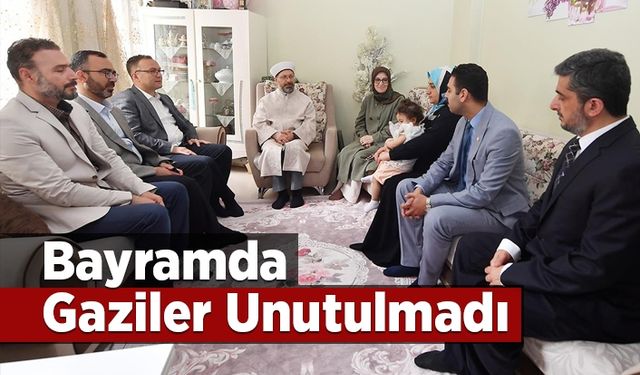 Bayramda gaziler unutulmadı