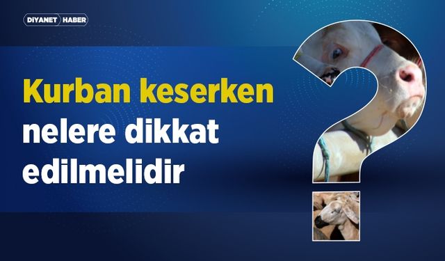 Kurban keserken nelere dikkat edilmelidir?