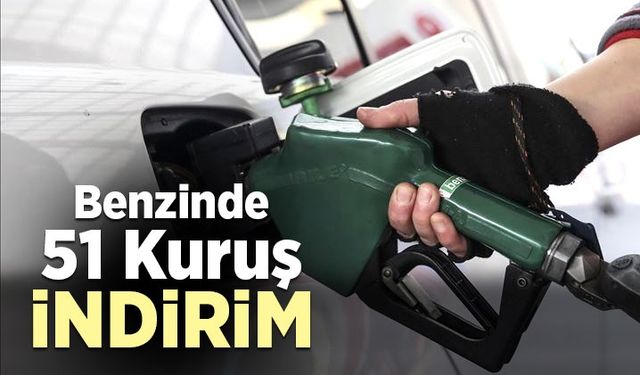 Benzinde 51 kuruş indirim