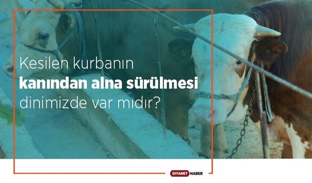 Kesilen kurbanın kanından alna sürülmesi dinimizde var mıdır?