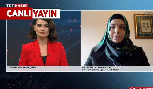Prof. Dr. Huriye Martı TRT Haber'de değerlendirmelerde bulunuyor