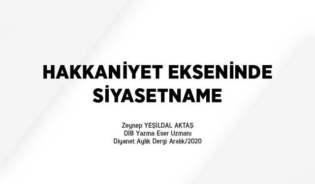 Hakkaniyet ekseninde siyasetname