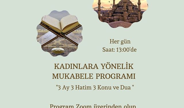 Kadınlara yönelik çevrimiçi mukabele programı