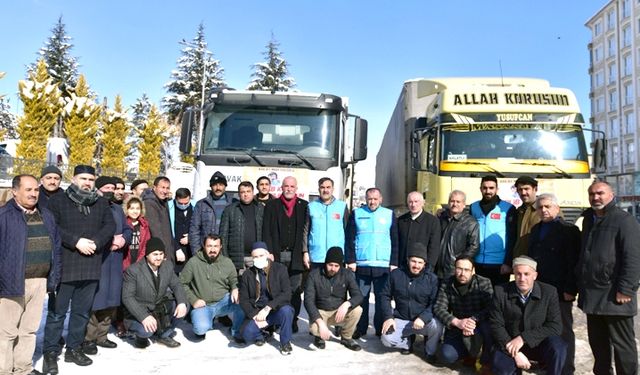 Ahlat’tan Suriye’ye iyilik dolu tır