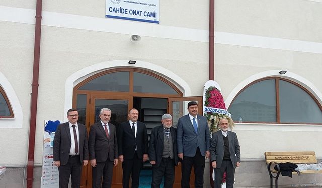 Cahide Onat Camii dualarla açıldı