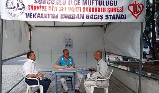 Sungurlu'da kurban bağış standı açıldı