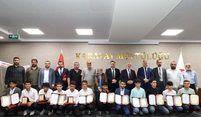 Karatay'da hafızlar belge aldı