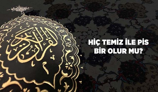 Hiç Temiz ile Pis Bir Olur Mu?