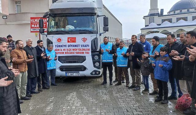 Ağrı'dan 11. Yardım tırı deprem bölgesine gönderildi