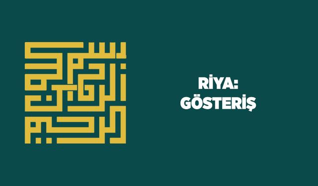 Riya: Gösteriş