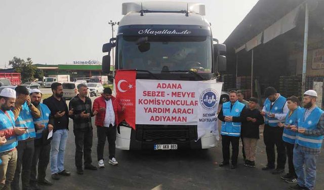 Adana'dan Adıyaman'a kardeş yardımı sürüyor