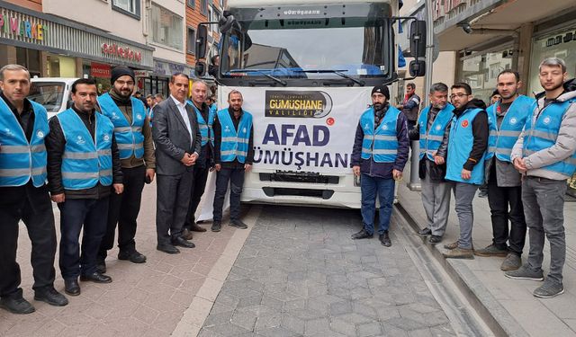 Gümüşhane'den deprem bölgesine kardeş yardımı