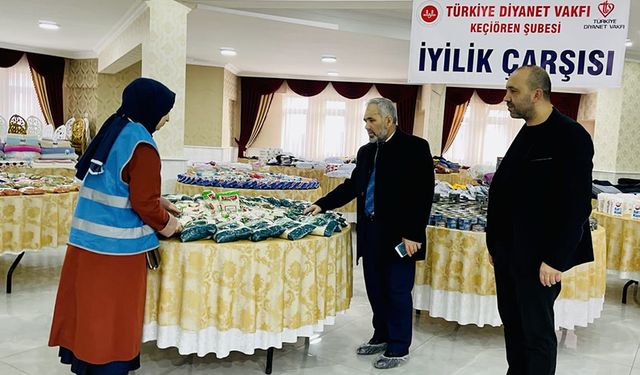 Keçiören Müftülüğü İyilik Çarşısı depremzedelere açıldı