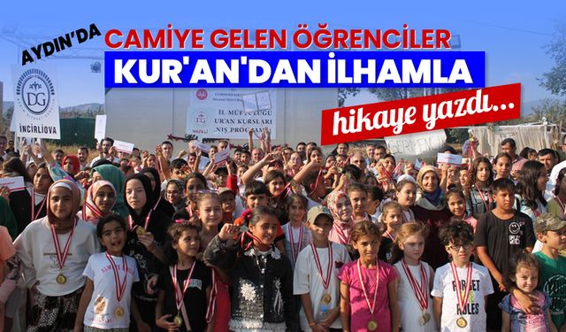 Aydın'da camiye gelen öğrenciler Kur'an'dan ilhamla hikaye yazdı