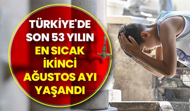 Türkiye'de son 53 yılın en sıcak ikinci ağustos ayı yaşandı