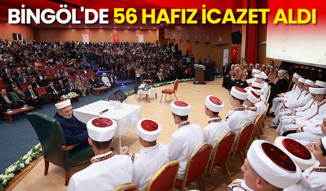 Bingöl'de 56 hafız icazet aldı