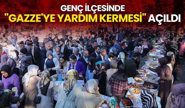 Genç ilçesinde "Gazze'ye Yardım Kermesi" açıldı