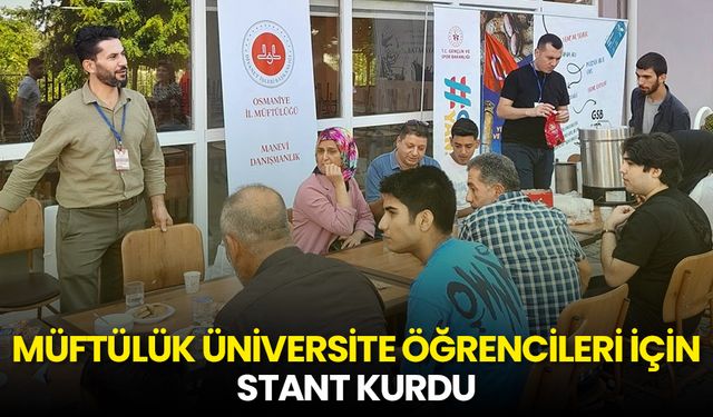 Müftülük üniversite öğrencileri için stant kurdu