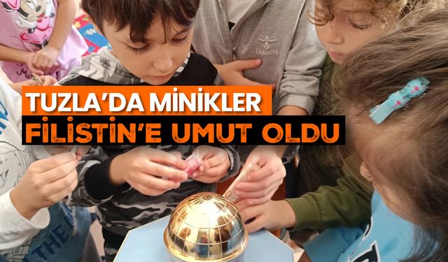 Tuzla’da minikler Filistin’e umut oldu