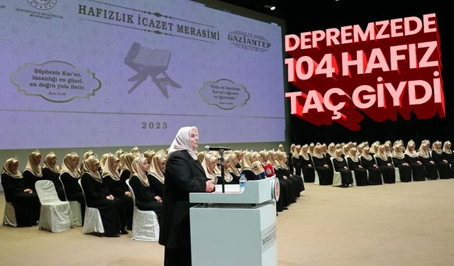 Gaziantep'te depremzede 104 hafız taç giydi