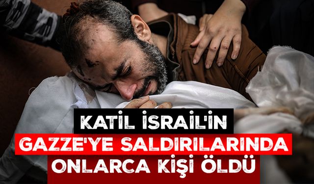 Katil İsrail'in Gazze'de gece boyu süren hava ve topçu saldırılarında onlarca kişi öldü