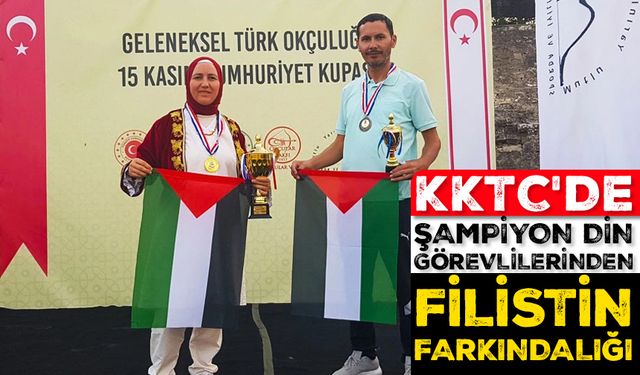 KKTC'de şampiyon din görevlilerinden Filistin farkındalığı