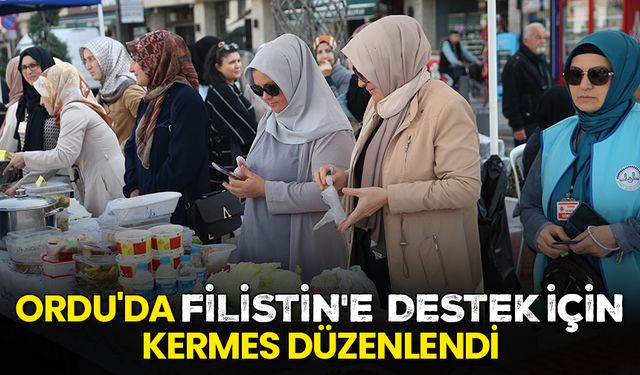 Ordu'da Filistin'e destek için kermes düzenlendi