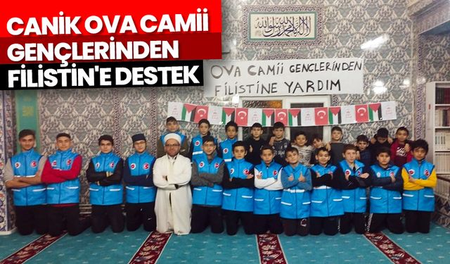 Canik Ova Camii gençlerinden Filistin'e destek