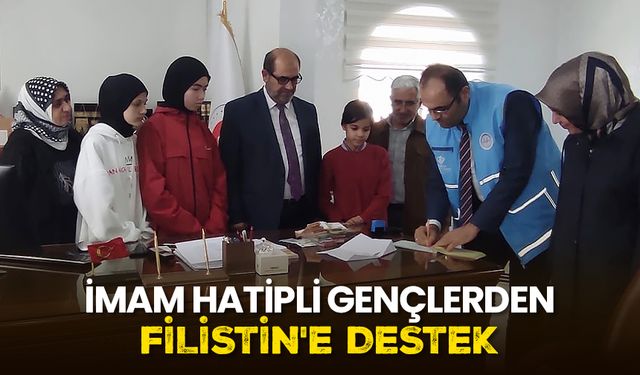 İmam hatipli gençlerden Filistin'e destek