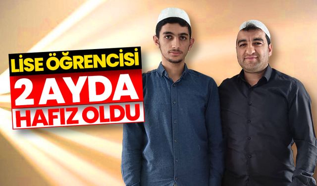 Ahlat'ta lise öğrencisi 2 ayda hafız oldu