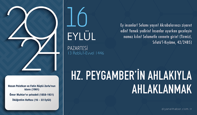 Hz. Peygamber’in ahlakıyla ahlaklanmak