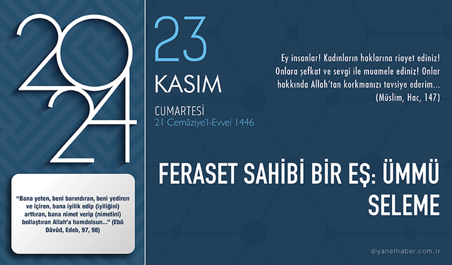 Feraset sahibi bir eş: Ümmü Seleme