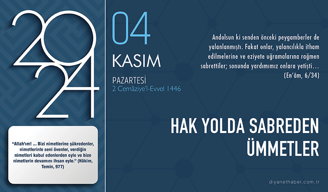 Hak yolda sabreden ümmetler