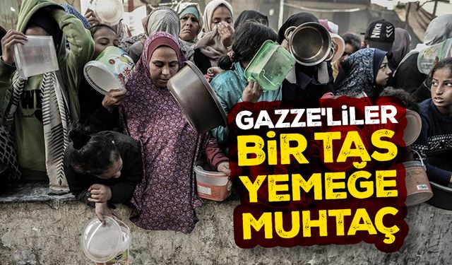 Gazze'nin kuzeyindeki Filistinliler bir tas yemeğe muhtaç