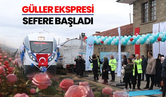 Burdur'da 15 yıllık aranın ardından tren seferleri "Güller Ekspresi"yle başladı