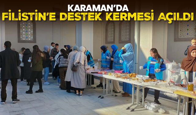 Karaman’da Filistin’e destek kermesi açıldı