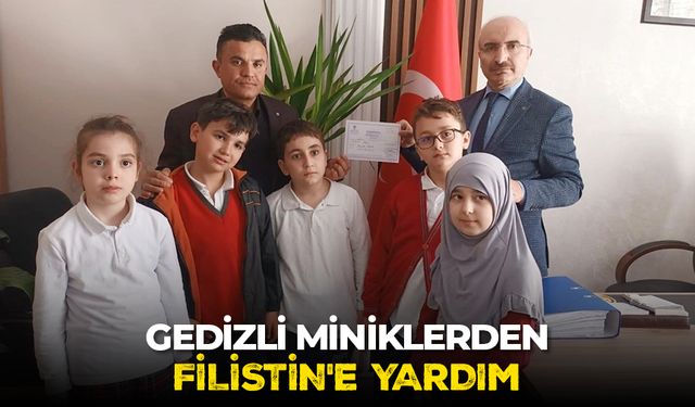 Gedizli miniklerden Filistin'e yardım