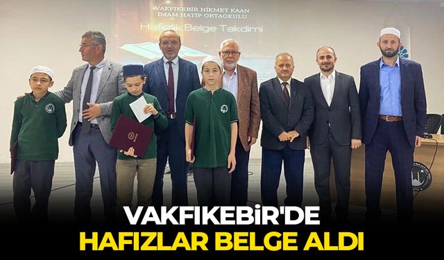 Vakfıkebir'de hafızlar belge aldı