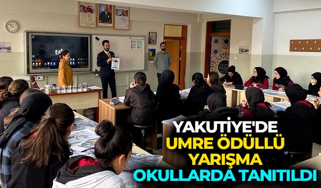 Yakutiye'de umre ödüllü yarışma okullarda tanıtıldı