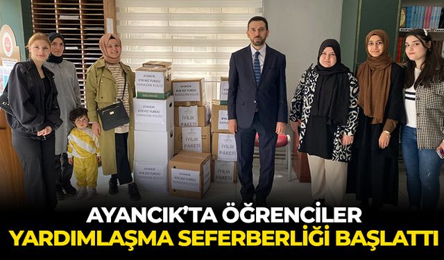 Ayancık’ta öğrenciler yardımlaşma seferberliği başlattı