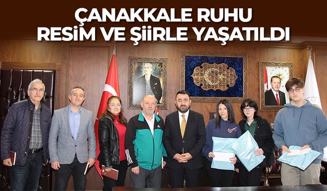 Çanakkale ruhu resim ve şiirle yaşatıldı