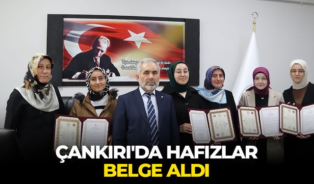 Çankırı'da hafızlar belge aldı