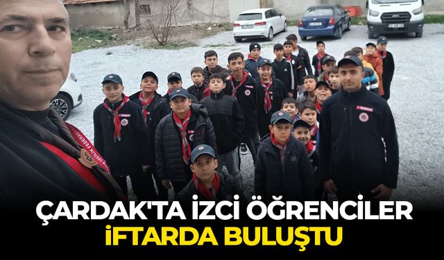 Çardak'ta izci öğrenciler iftarda buluştu