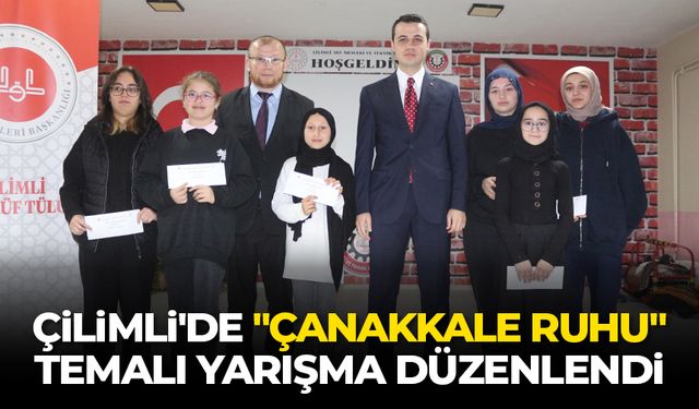 Çilimli'de "Çanakkale Ruhu" temalı yarışma düzenlendi