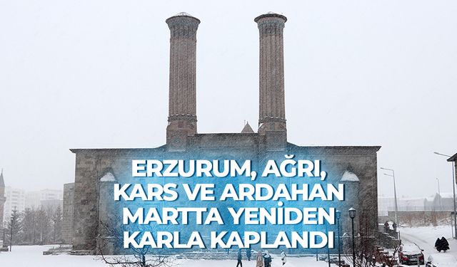 Erzurum, Ağrı, Kars ve Ardahan martta yeniden karla kaplandı